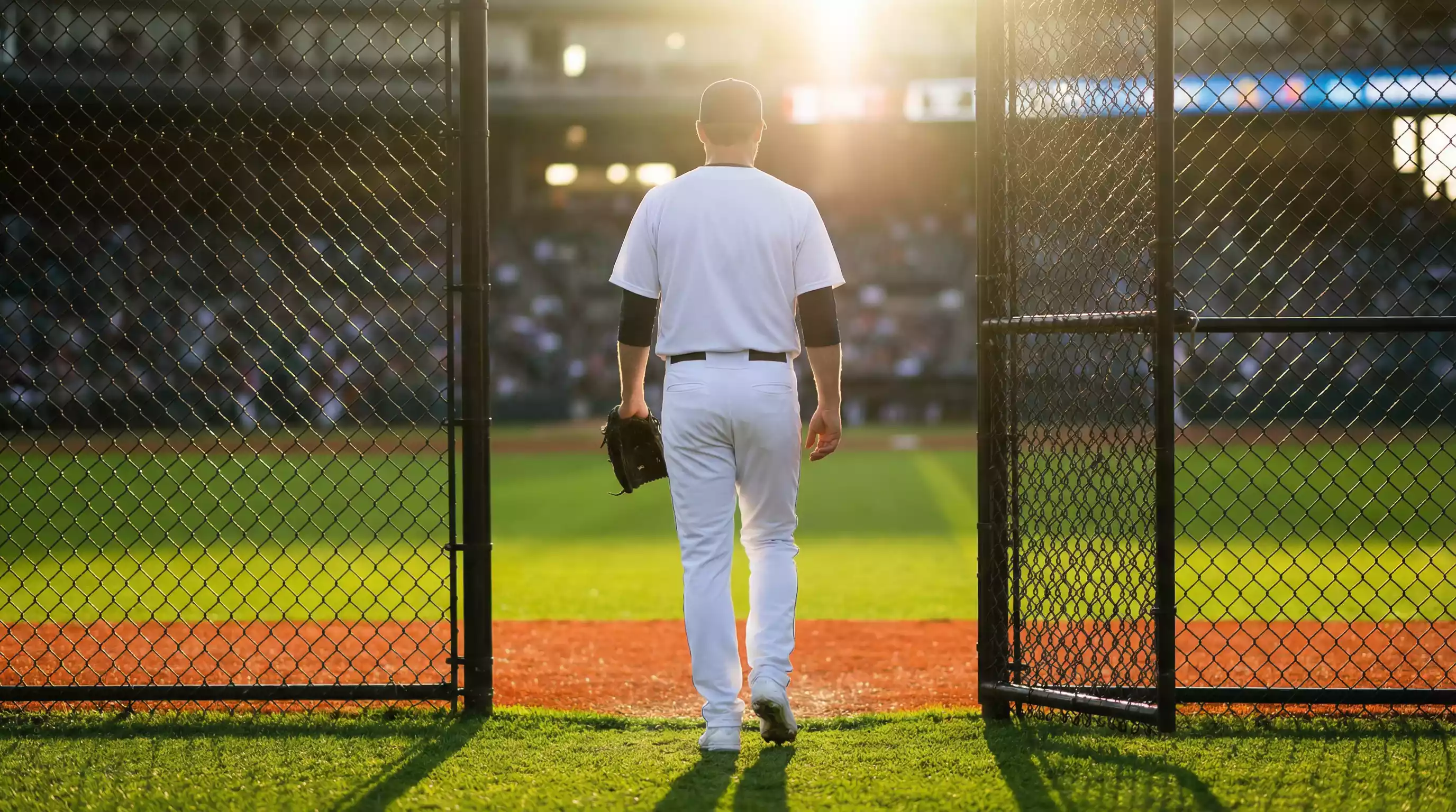 Baseball Live-Wetten — Reliever betritt das Feld bei einem Pitcherwechsel im Abendspiel