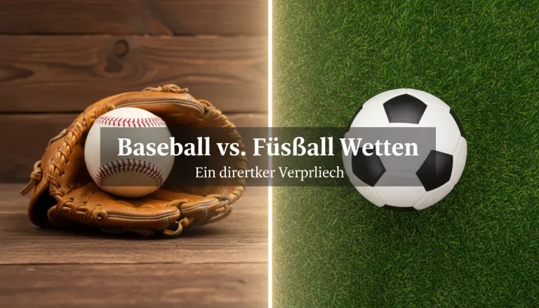 Baseball vs. Fußball Wetten: Baseball und Fußball nebeneinander