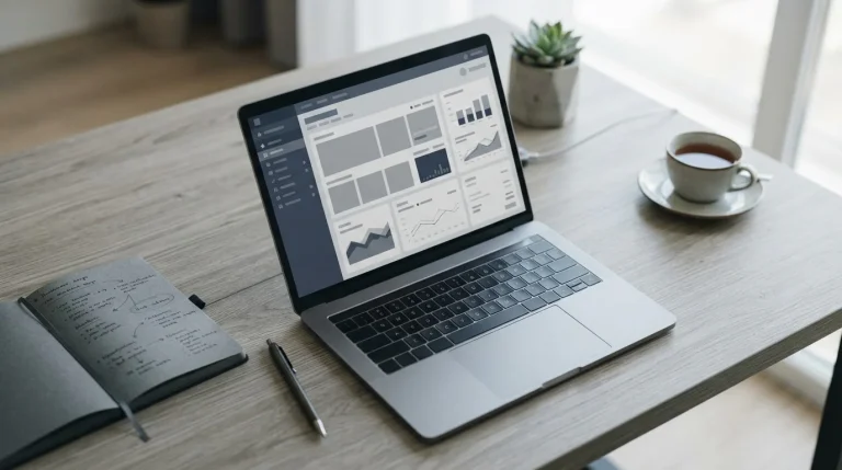 Digitale Zahlungsmethode für Wettanbieter am Laptop in ruhiger Arbeitsumgebung