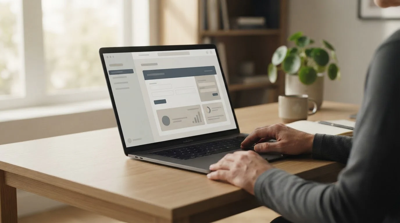 Laptop mit abstrakter Zahlungsschnittstelle für Online-Wetten mit Visa