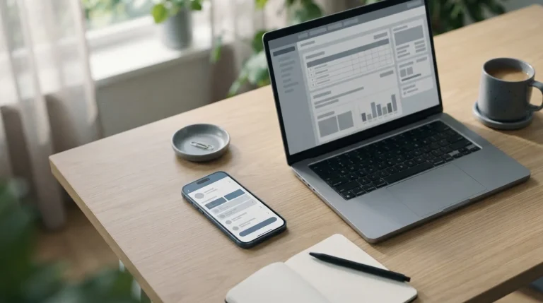 Smartphone mit Zimpler-Zahlungsoberfläche neben neutraler Wettplattform auf Laptop-Bildschirm