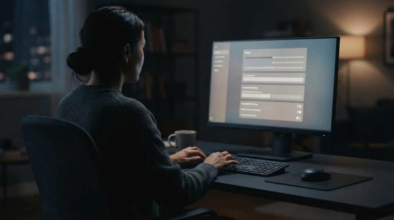 Person setzt Einzahlungslimits am Computer